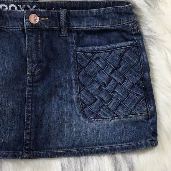Juniors Roxy Denim Woven Pocket Denim Jean Mini - Picture 4 of 7
